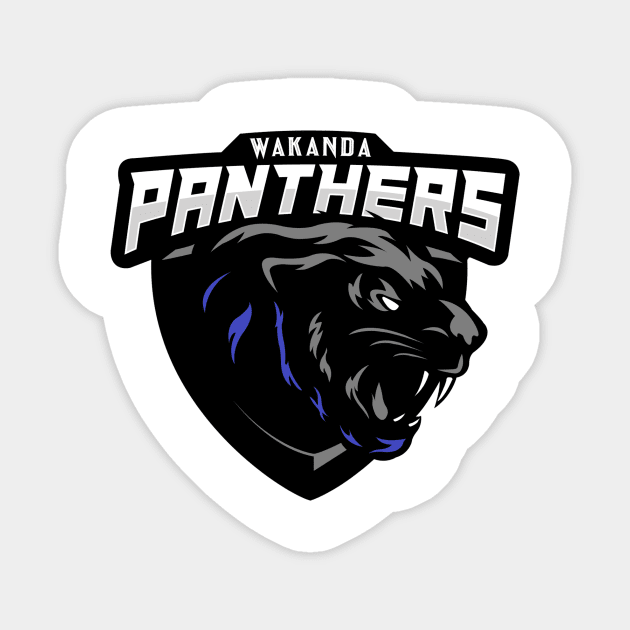 Wakanda Panthers (Alt Print) Sticker by Nerdology